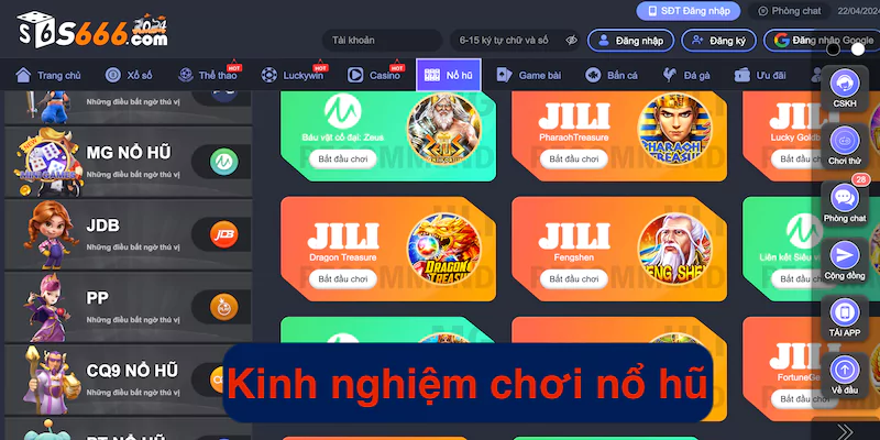 Cập nhật 9+ kinh nghiệm chơi nổ hũ thắng siêu khủng tại S666