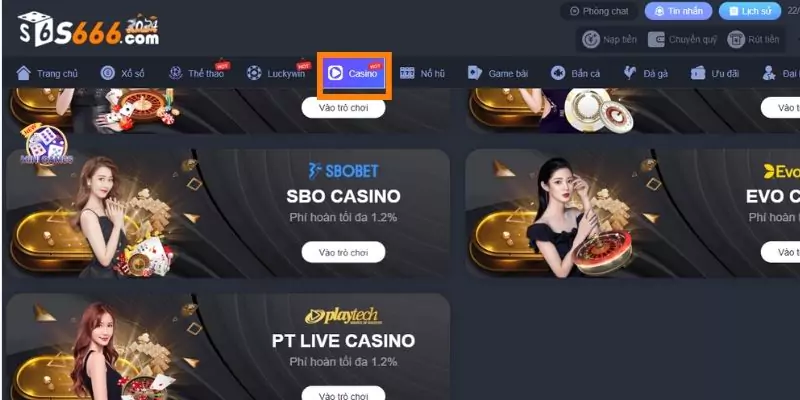 Hướng dẫn chơi casino S666 cho tân thủ