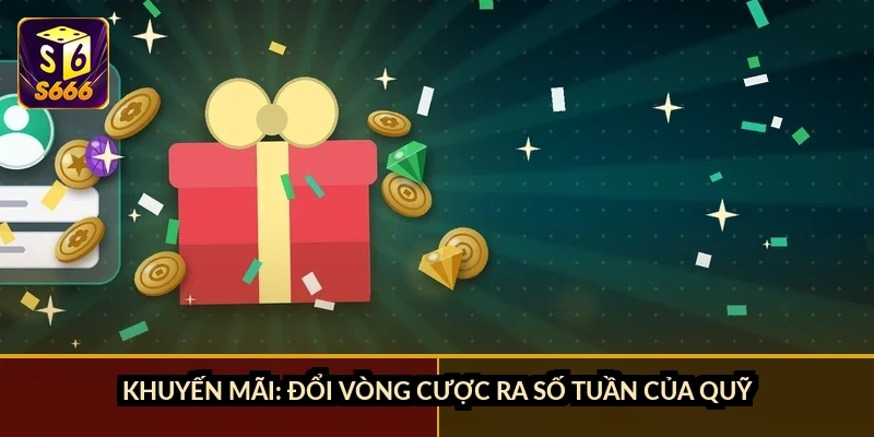 Khuyến mãi: đổi vòng cược ra số tuần của quỹ