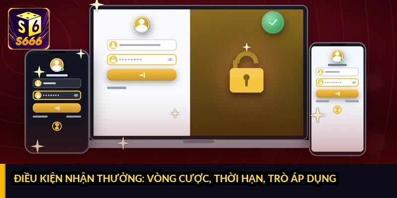 Sơ đồ ví dụ minh hoạ thưởng 120.000 đồng nhân vòng cược 7 lần bằng 840.000 đồng tiền cược hợp lệ cần hoàn thành