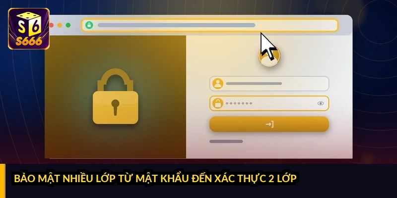 Sơ đồ 4 lớp bảo vệ tài khoản gồm mật khẩu riêng, xác thực 2 lớp, thông báo đăng nhập lạ và đăng xuất từ xa